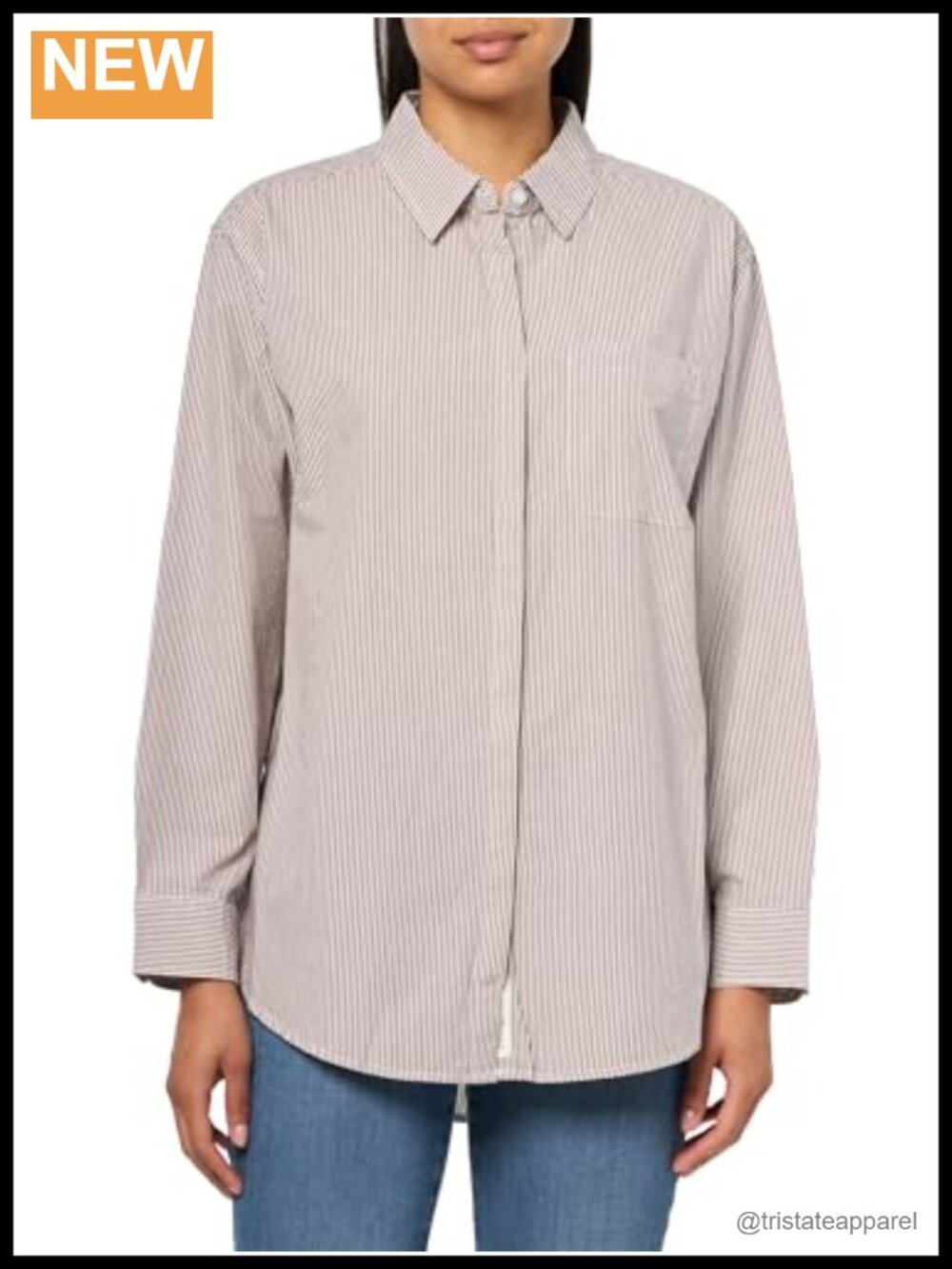 Lucky Brand Oversized Button Back Cotton Top
